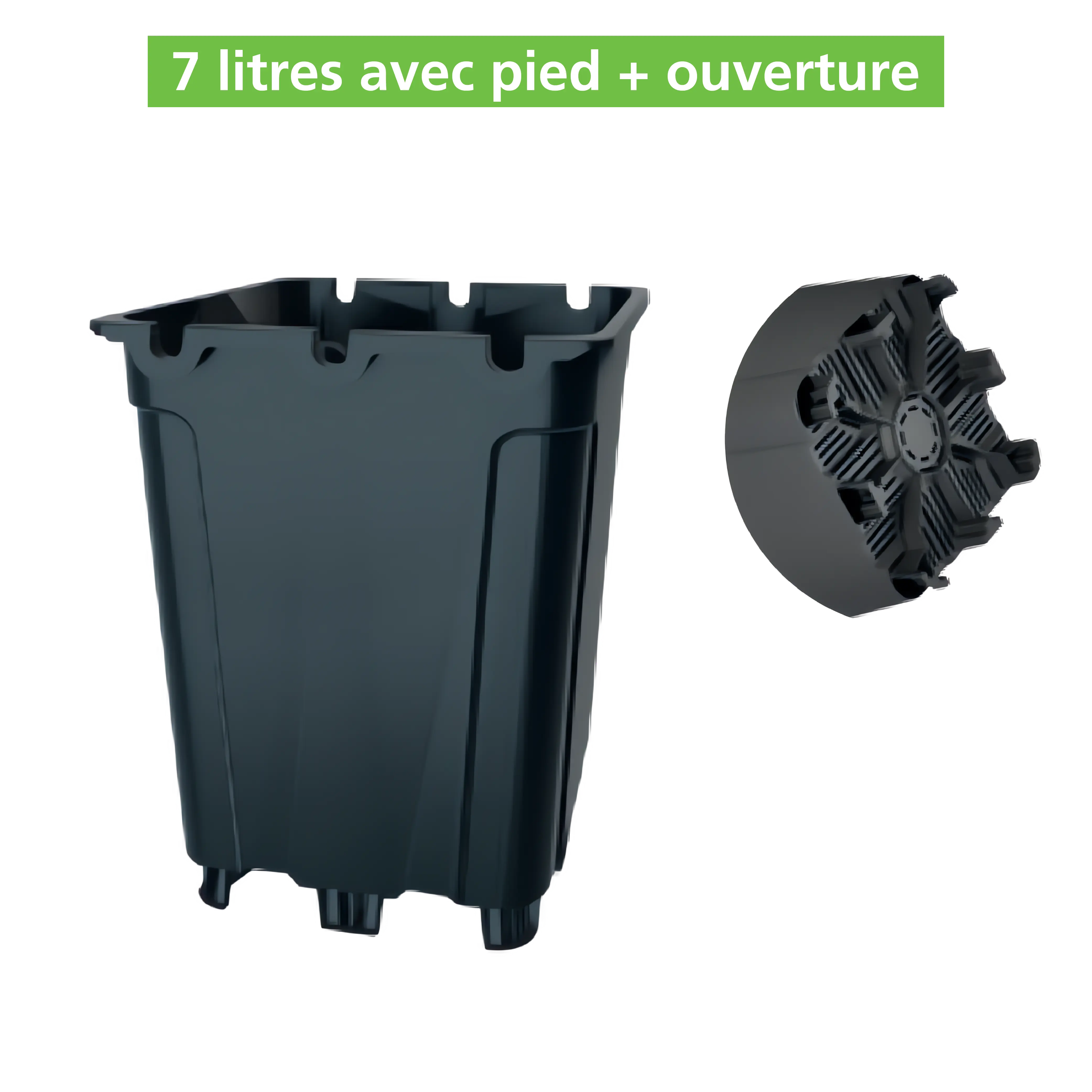 Pot de culture 7 litres avec ouverture