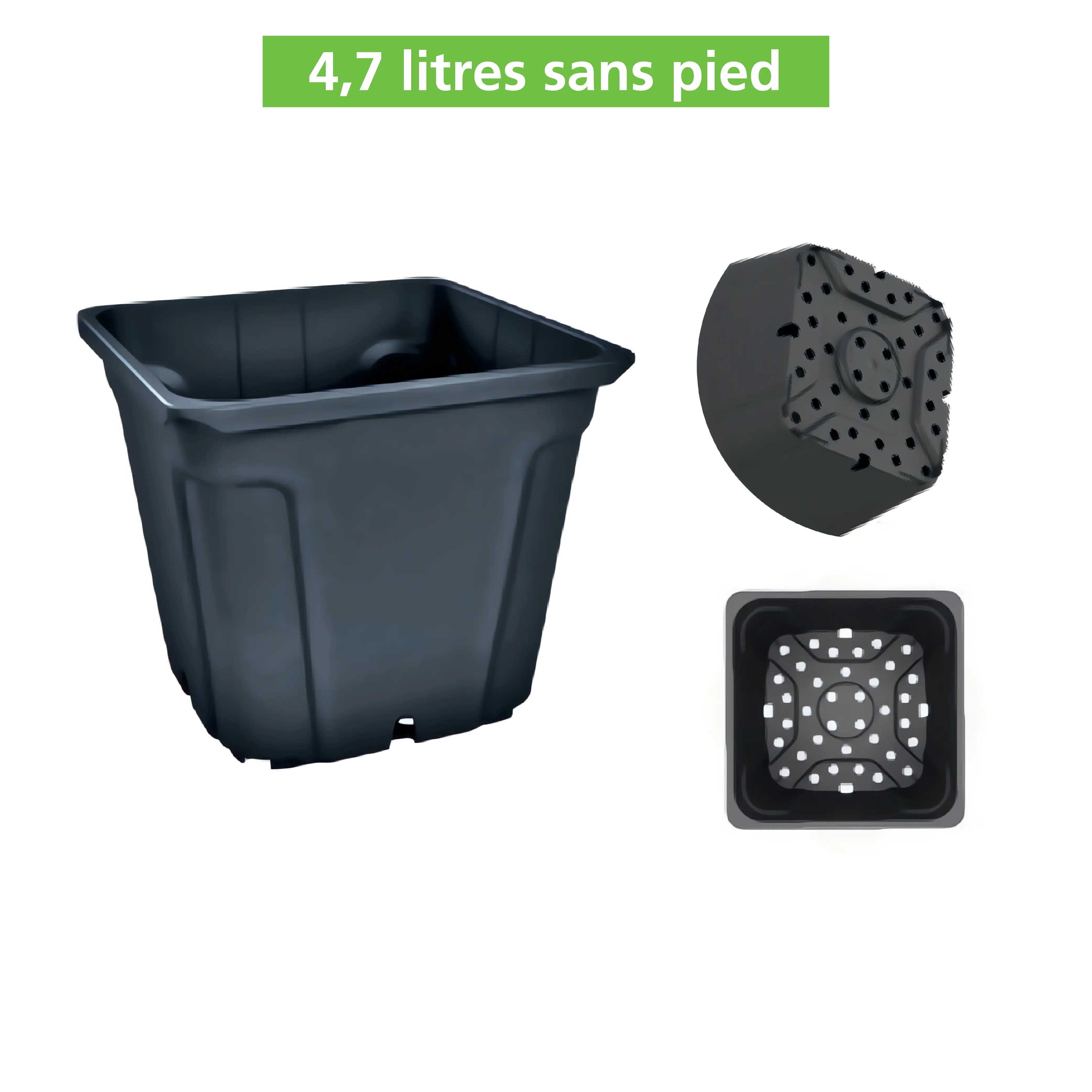 Pot 7 litres sans pied avec support large