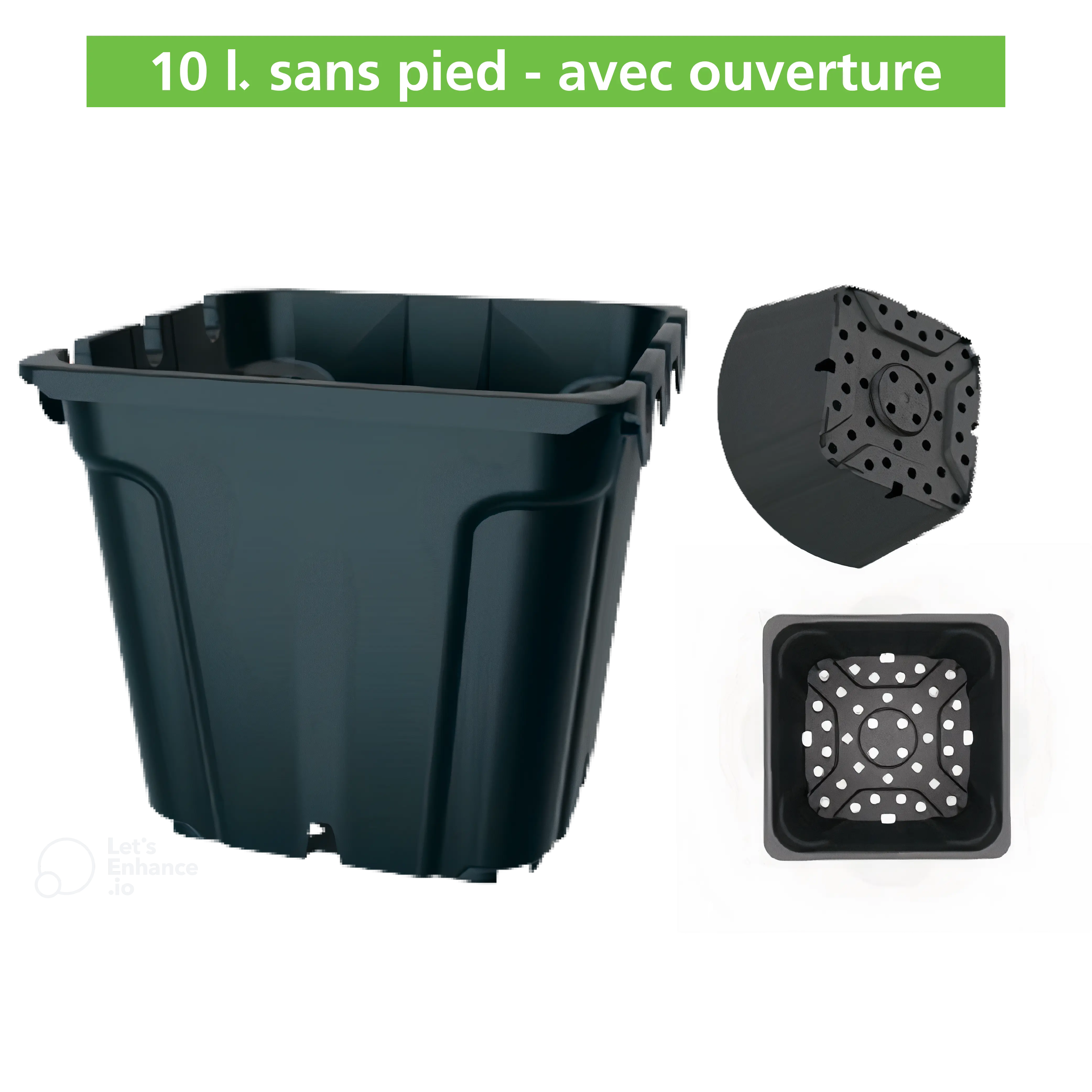 Pot 10 litres avec ouverture