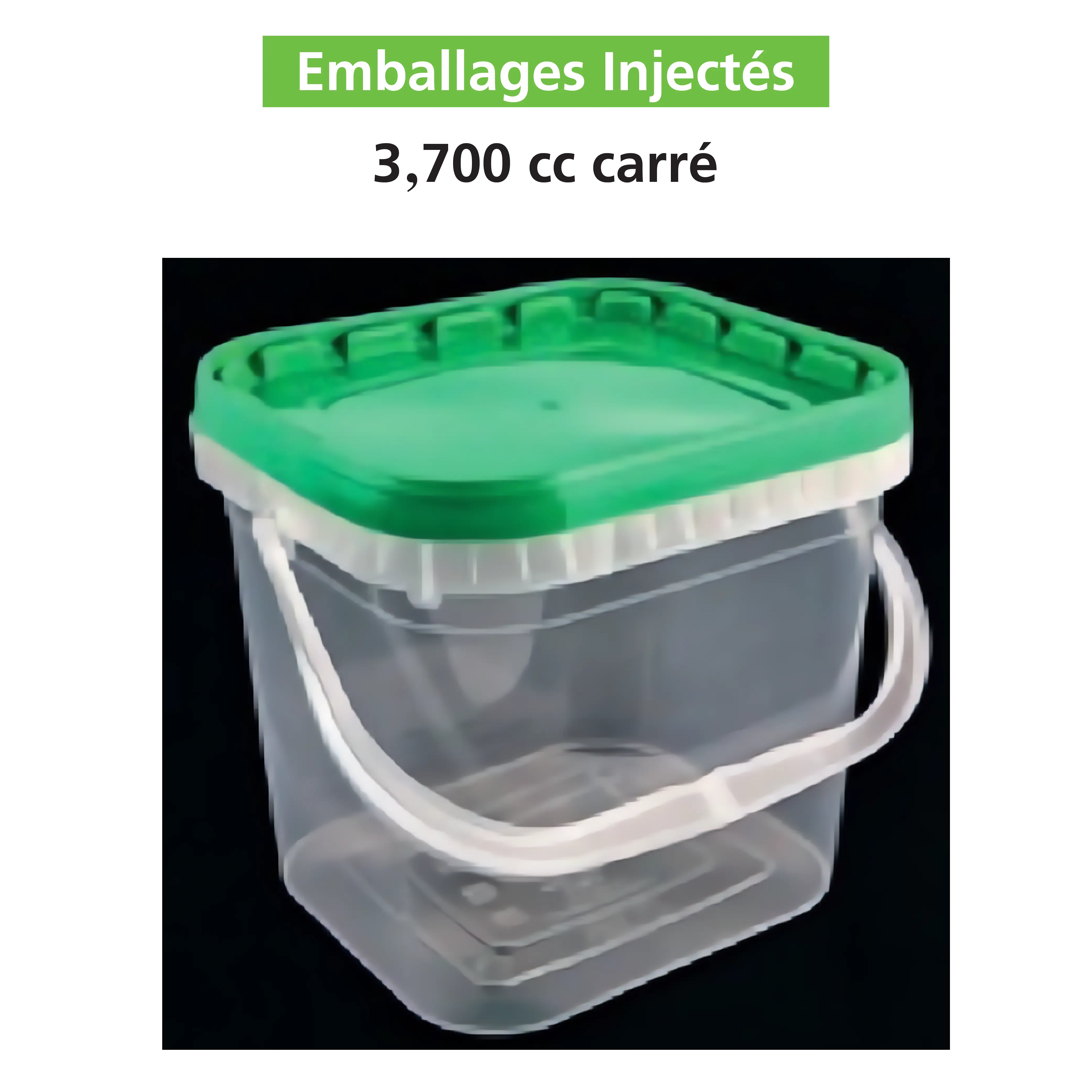 Emballage avec couvercle vert